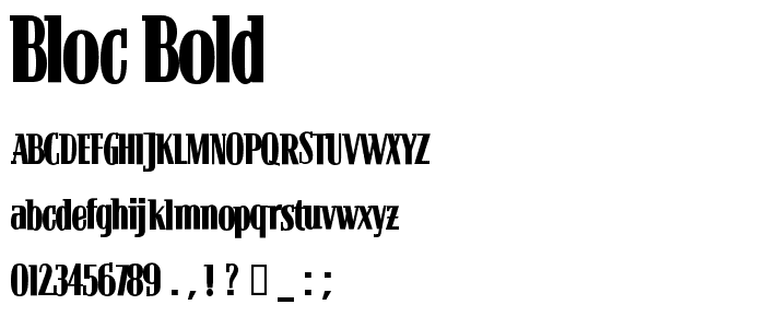 Bloc Bold font
